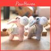 Soft Plush Donkey Keychain Cute Stuffed Animal Pp Cotton Bag Charm Pink And Gray