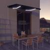 VidaXL Manual Retractable Awning with LED 350x250 Cm Anthracite 3051244