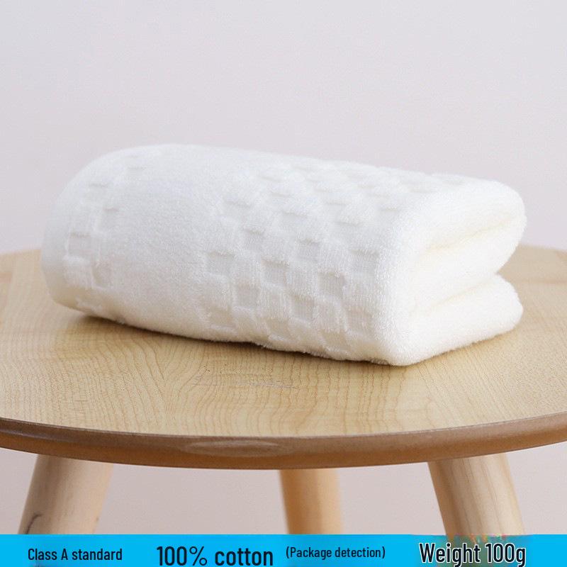 Thickened Absorbent Pure Cotton Bath Towel for Household and Face Wash