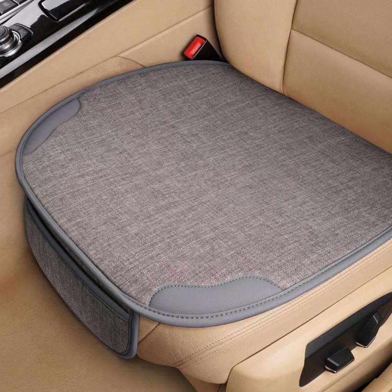 Car Seat Cushion - Universal Leather and Linen Single Piece Without Backrest