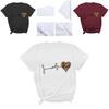 Heart Print Women's Summer Short Sleeve Casual Blouse With Soft Material Comfort