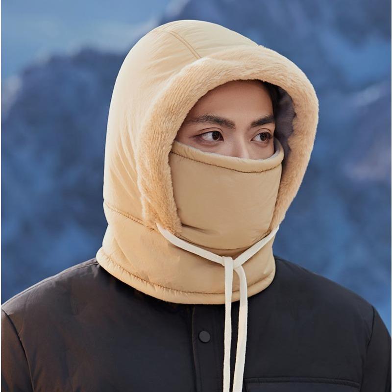 

Men s Winter Cycling Warm Neck Scarf Mask One Piece Cold Resistant and Windproof Ski Lei Feng Hat Women s Velvet Thickened Wind and Snow Hat M (56-59cm)