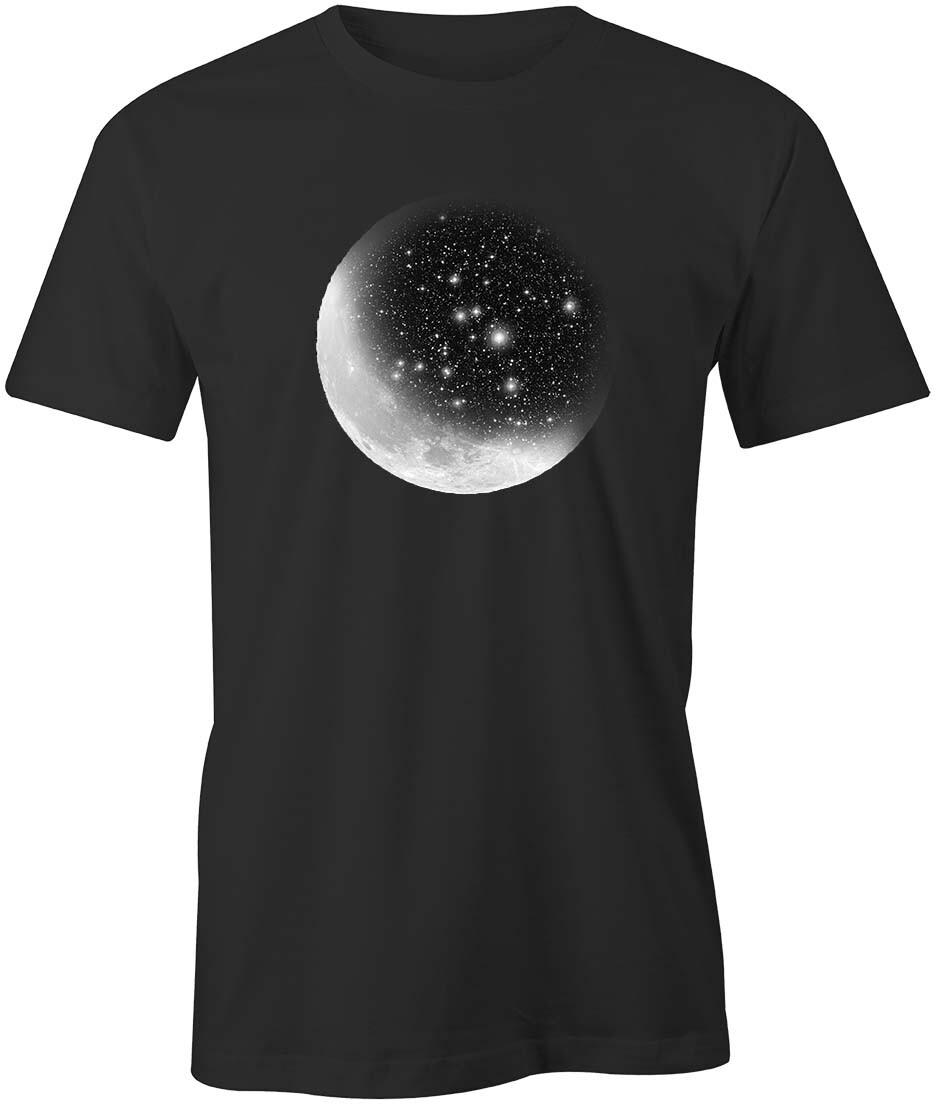 MOON AND STARS Tshirt Tee Short-Sleeved Cotton Funny USA S1BCA19 L