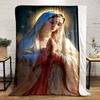 Our Lady of Grace Prayer Throw Blanket  Printed Blanket for Living Room Bed Couch lunch break Soft Cozy Blanket for Friend's festival Gift