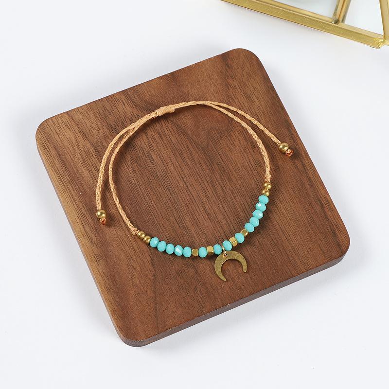 

Нишевый дизайн простой хрустальный кулон ретро луна изысканная индивидуальность цепочка на ключицу аксессуары женщины