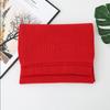 Korean version of autumn and winter new imitation cashmere scarf knitted double-sided striped corn pattern student female solid color shawl