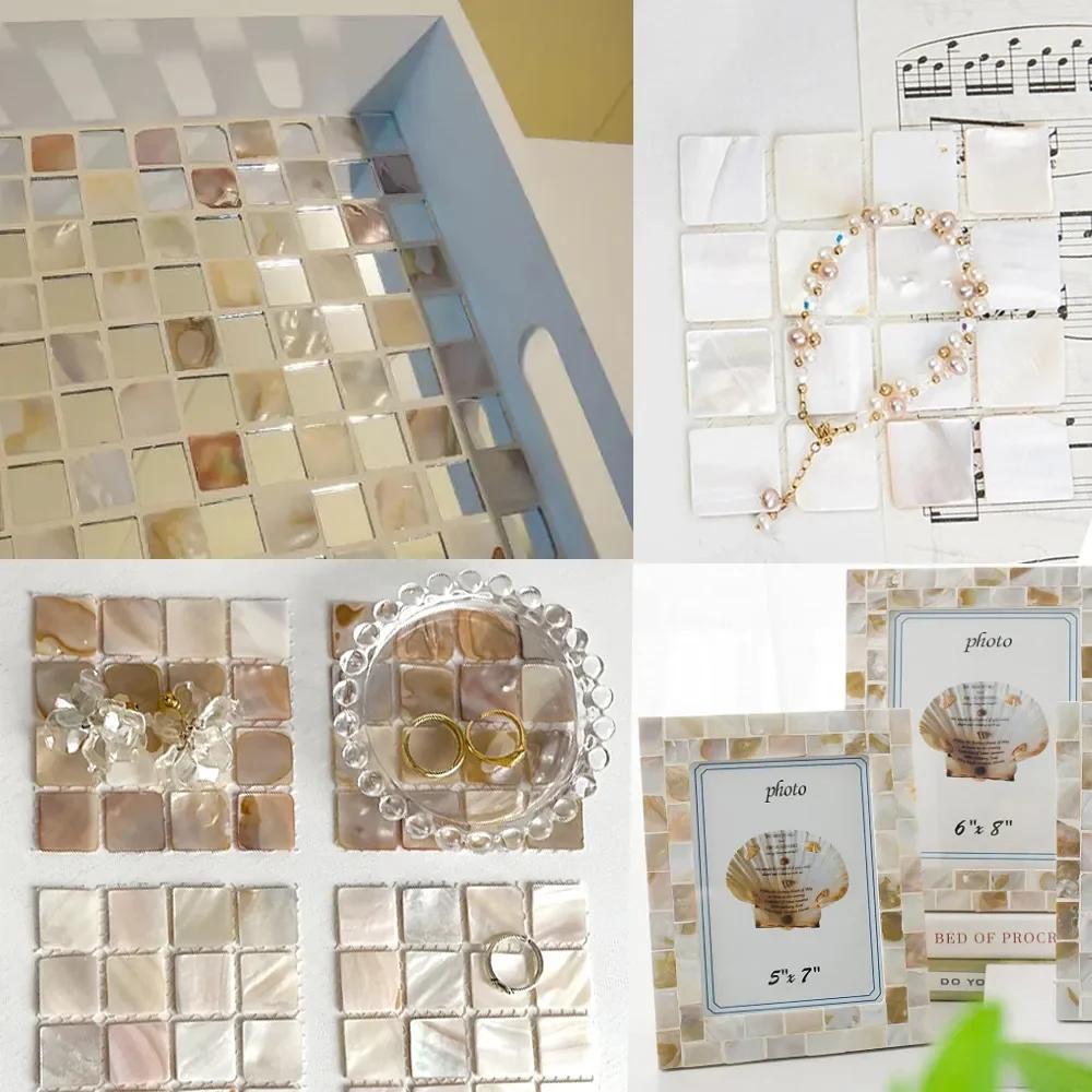 100g Square Chinese Freshwater Shell Mother of pearl mosaic tile for interior house decoration tiles for diy project