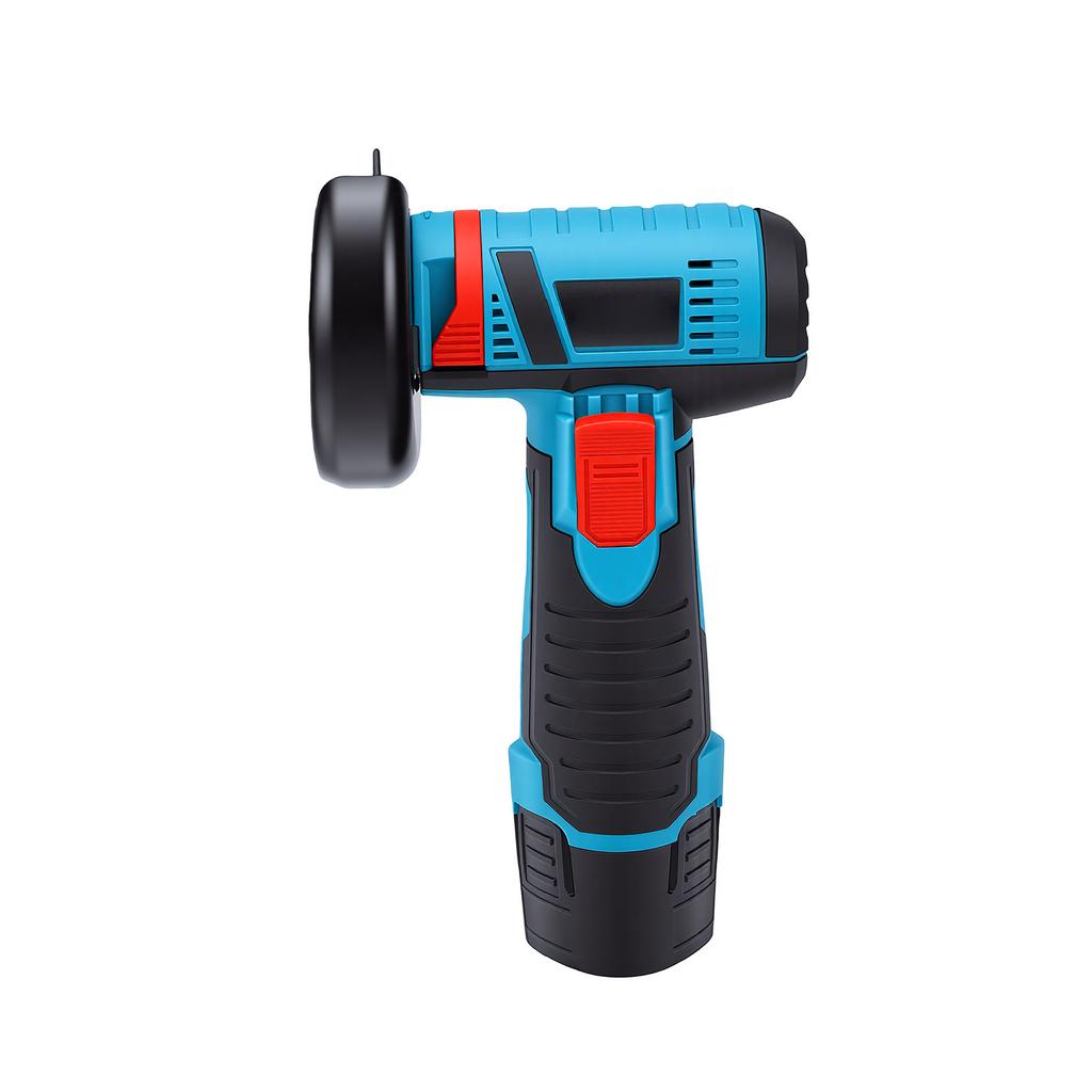 12V Mini Cordless Angle Grinder Polisher 19500RPM High Speed, 2 Saw Blades Compatible with Metal Wood Metal Cutting