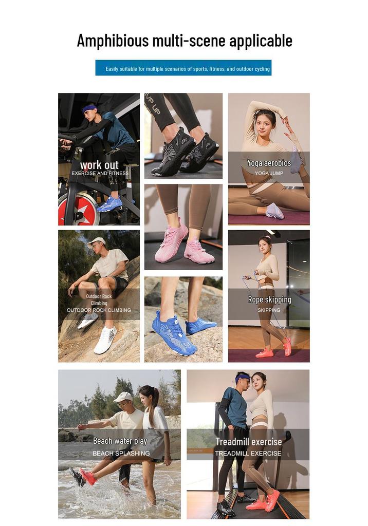 Cross-Border Water Sports Shoes: Non-Slip, Quick-Drying Surf, Beach, Fitness, Yoga, and Wading Shoes.