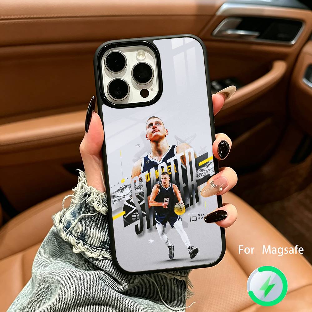 N-Nikola- Jokic 15 MVP Wireless Charging Phone Case Compatible with iPhone 17/16/15/14/13/12/11