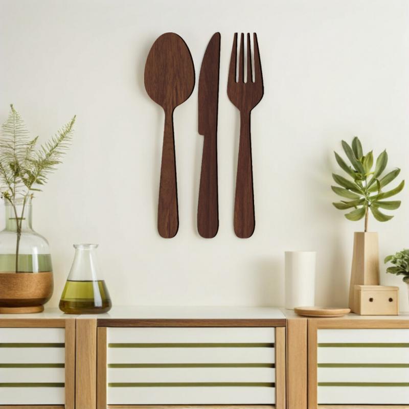 1Sets Rustikale Küchen-Wandkunst Aus Holz In Für Zuhause