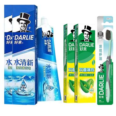 Aqua Fresh & Double Mint Toothpaste Bundle with Toothbrush
