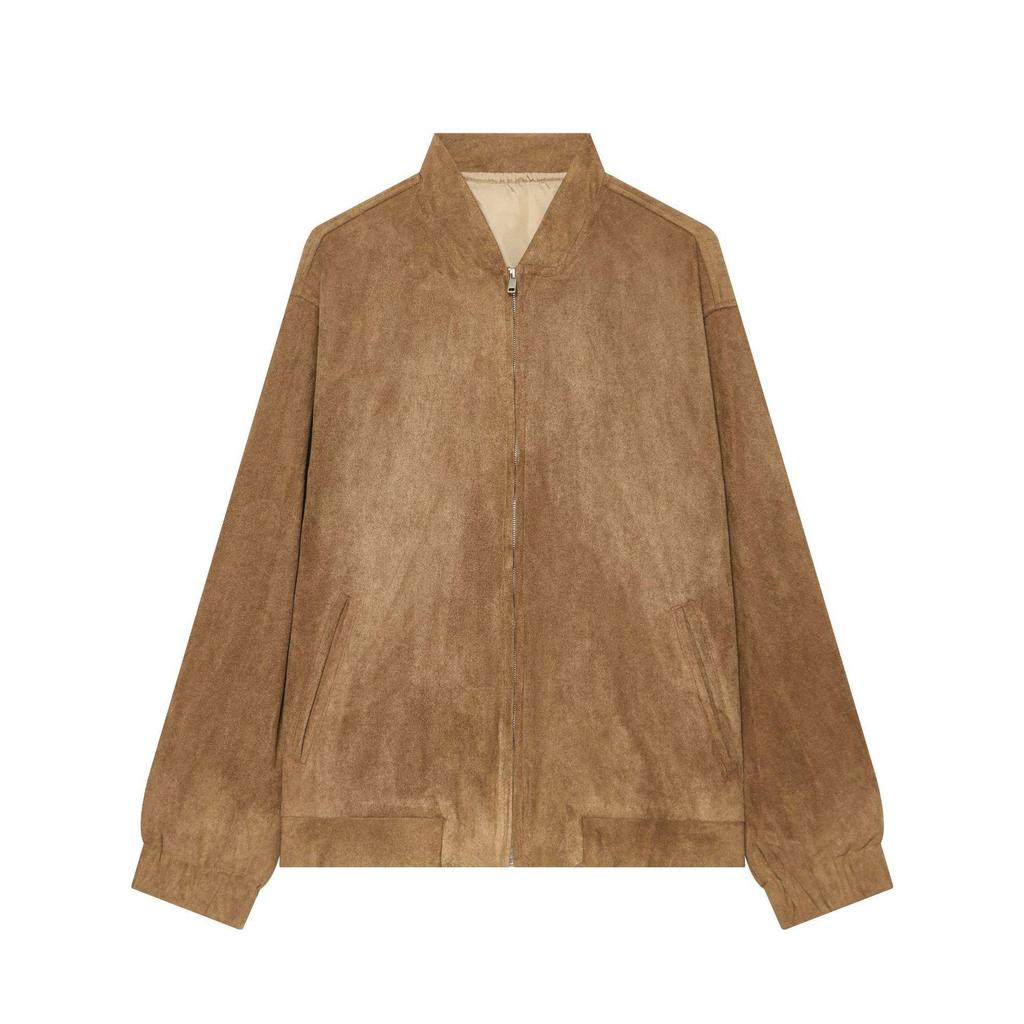 Fashionable Women's Casual Velvet Pilot Jacket - Brown, Comfortable European Style Outerwear