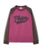 PHYSICAL DEPARTMENT Star Tail Colorblock Long Sleeve_Dark Pink