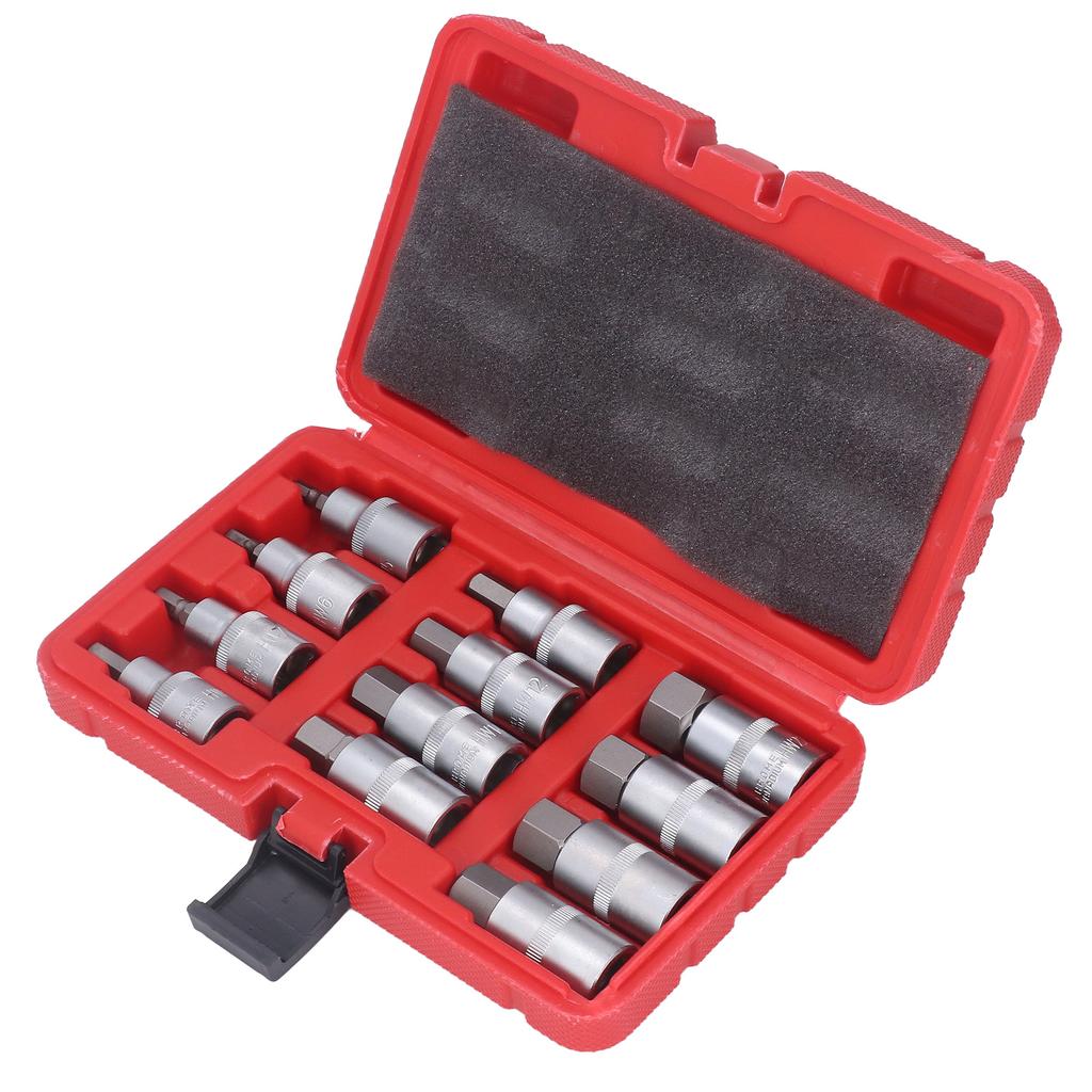 12PCS Drive Socket Set Steel High Hardness Wear Resistant 1 2in Drive Master Impact Socket Set for Auto Repair