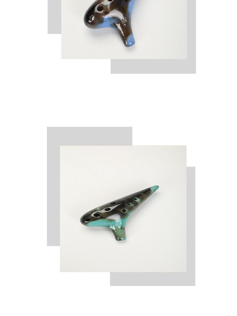 Keramická okarína pro začátečníky, 12 děr, tón C, pro výuku