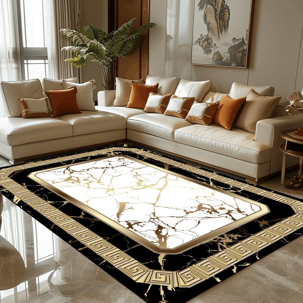 Wohnzimmerdekoration Luxusteppiche Zuhause Abstrakt Marmor Teppich Salon Sofa Stuhl Bereich Teppiche Raum Türbereich Korridor Fußmatte