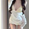 Swimsuit Women's Pure Desire Sexy Long-sleeved Blouse Split Four-piece Bikini Babes Vacation Hot Spring Swimsuit