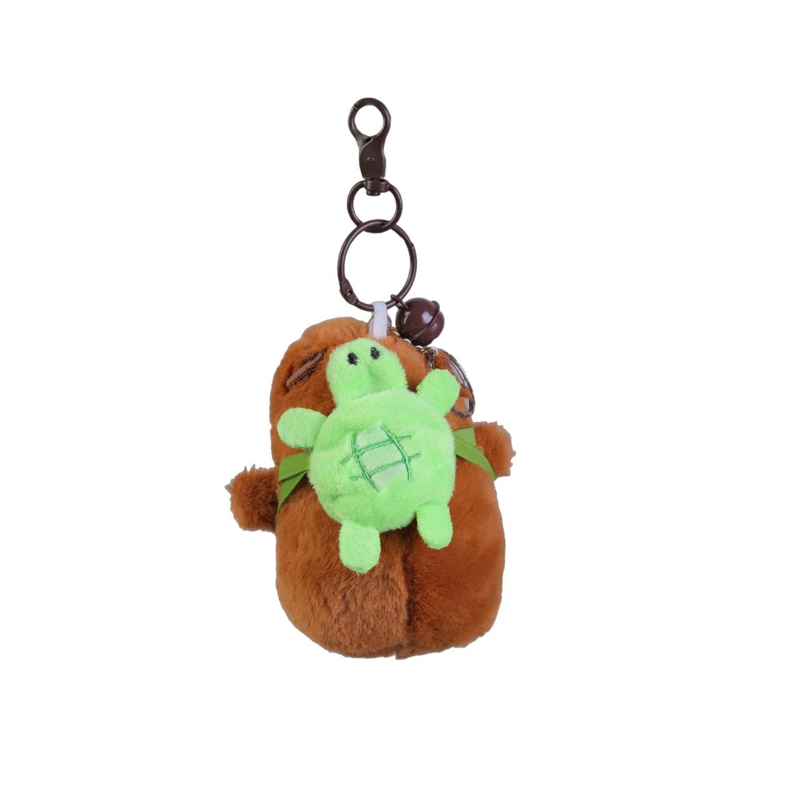 

Adorable Capybara Keyring Bags Pendant with Strawberry Designs Bag Ornament Lightweight Plush Accessory For Women B