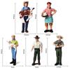 Farmer & Breeder Figure Set - Police Officer, Veterinarian, Plow Worker Toy Ornaments for Kids