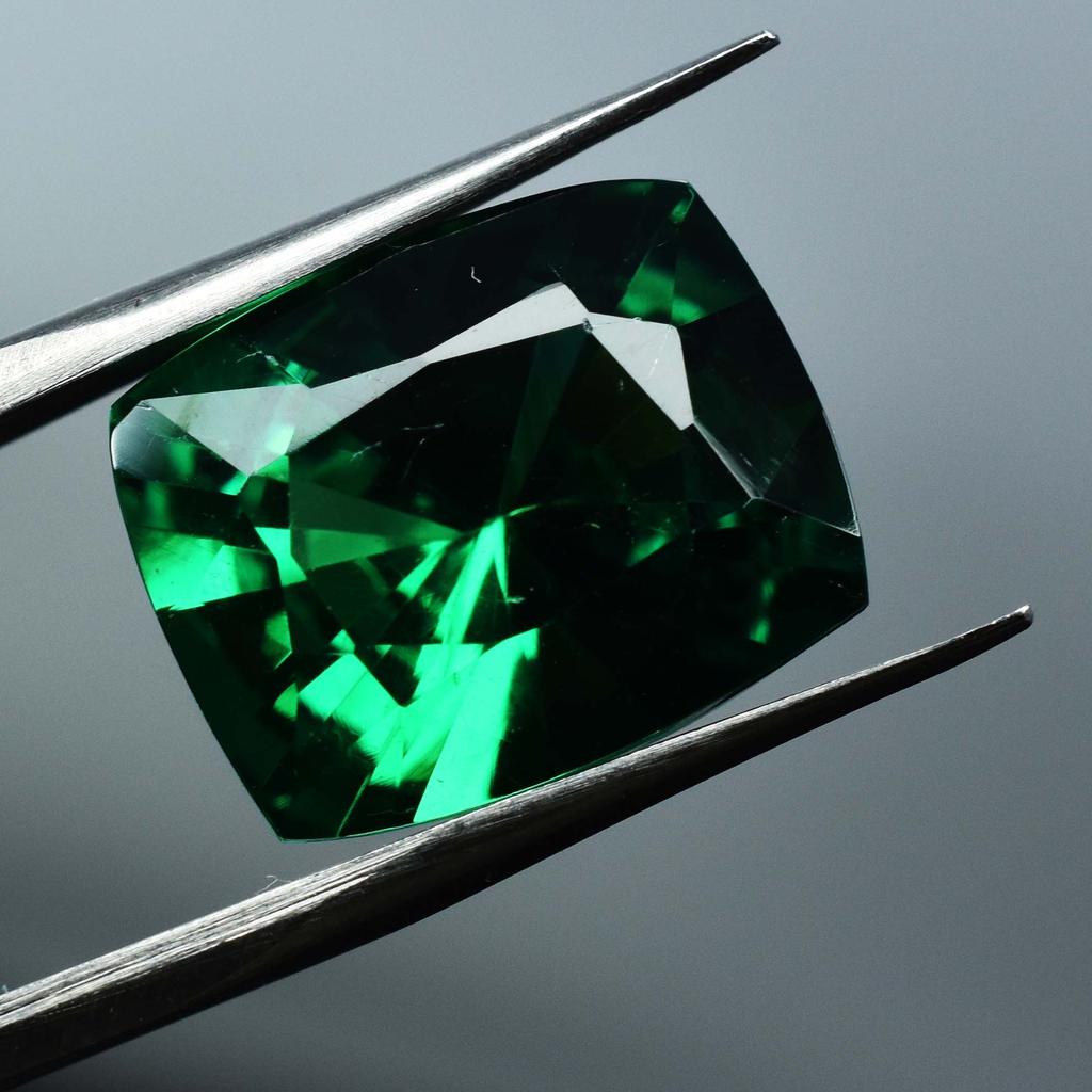 10.24 Ct Natural Garnet Green Cushion Loose Gemstone