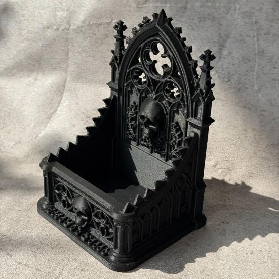 Storage Box Gothic Style with Hollow Patterns And Engraved Design Organizer for Aromatherapy Crystals Bracelets