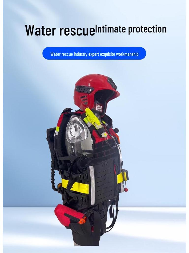 Rapid Flow Tactical Water Rescue Vest with Double Pockets for Flood Control and Disaster Relief