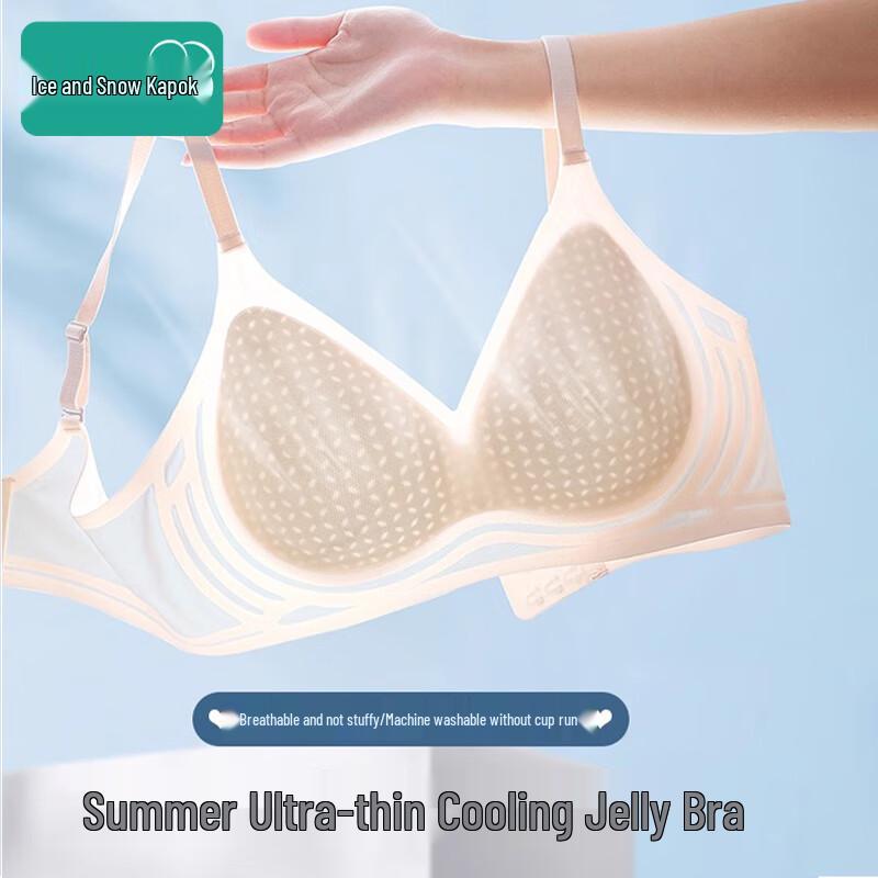 Women s Wire-Free Ice Silk Cooling Seamless Push-up Bra L (36/80, suggested for 105-120 lbs)