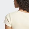 Adidas Ribbed Short Sleeve Top Crop Slim Fit Jd0040
