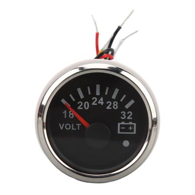 52MM Voltage Meter DC 9 To 32V Highly Accurate Fast Response Pointer Voltmeter with Backlight For