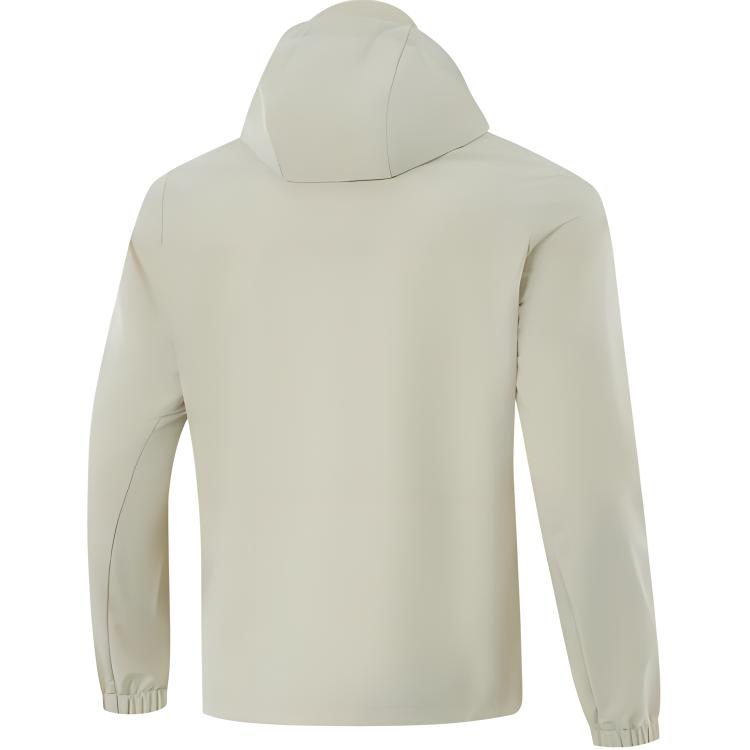 Li Ning Fitness Series Sports Casual Solid Color Simple Hooded Windbreaker Men Outerwear Ceramic-Secret-Color AFDU825-2