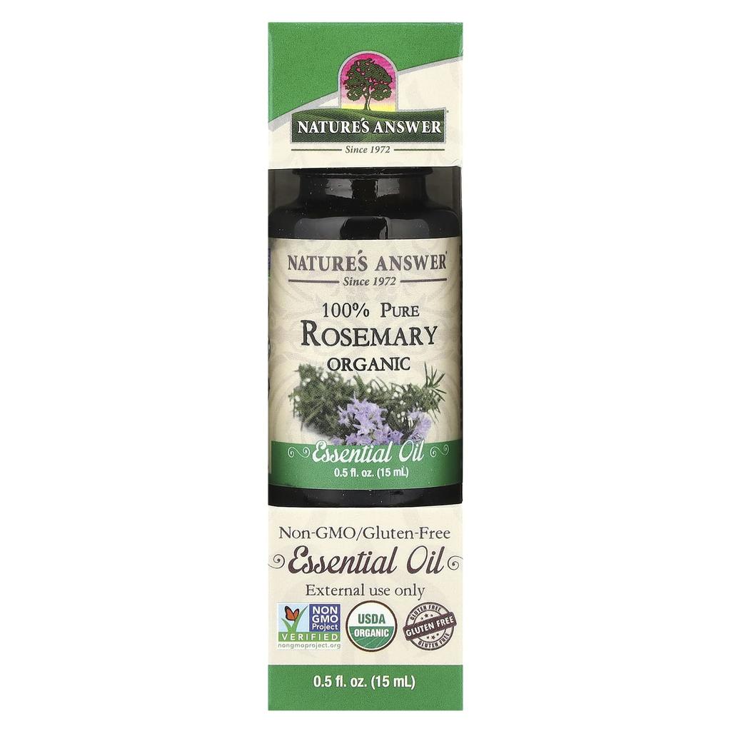 Nature'S Answer, Organic Essential Oil, 100% Pure Rosemary, 15 Ml (0.5 Fl Oz)