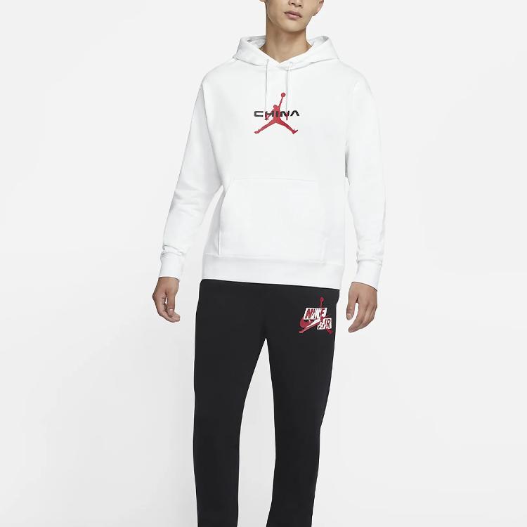 Jordan Casual Sport Drawstring Hoodie Pullover Men Tops Summit-White DH4344-121