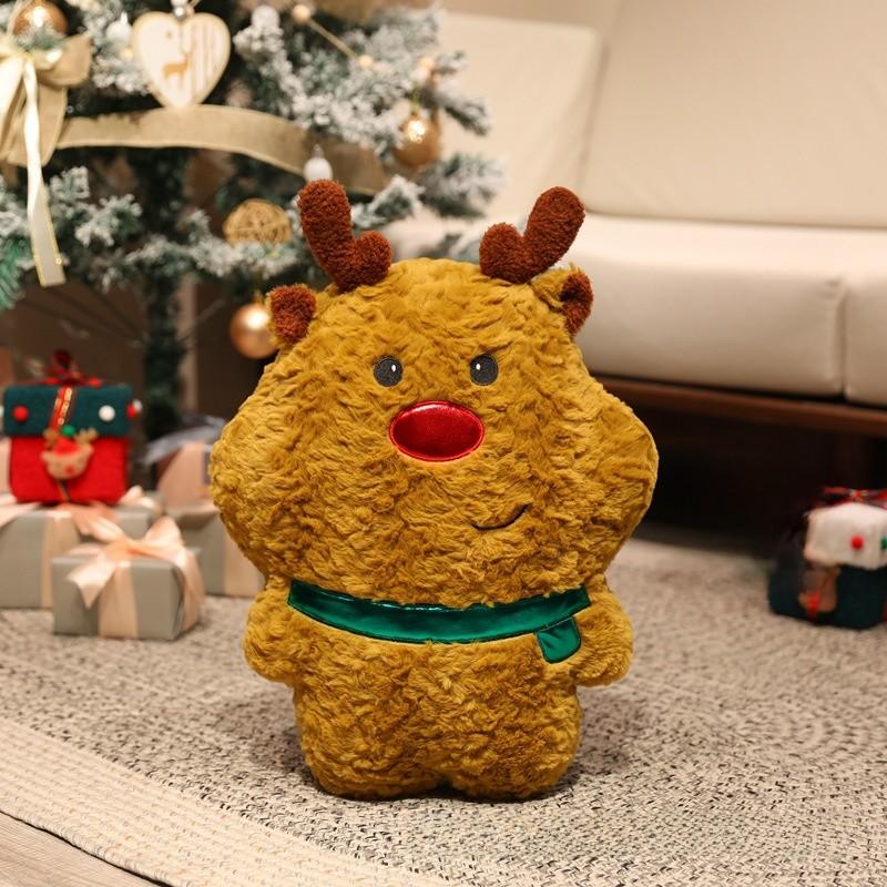 Christmas Tree Plush Pillow With Short Pile Filler For Holiday Home Decor