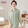 YUZHAOLIN Mid-aged Women's Summer Seven-Quarter Sleeve T-Shirt