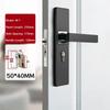 Modern Door Lever Handle With Lock, Keyed Entry, for Interior Doors, Polished Stainless Steel Finish Privacy Door Knob Lock Set