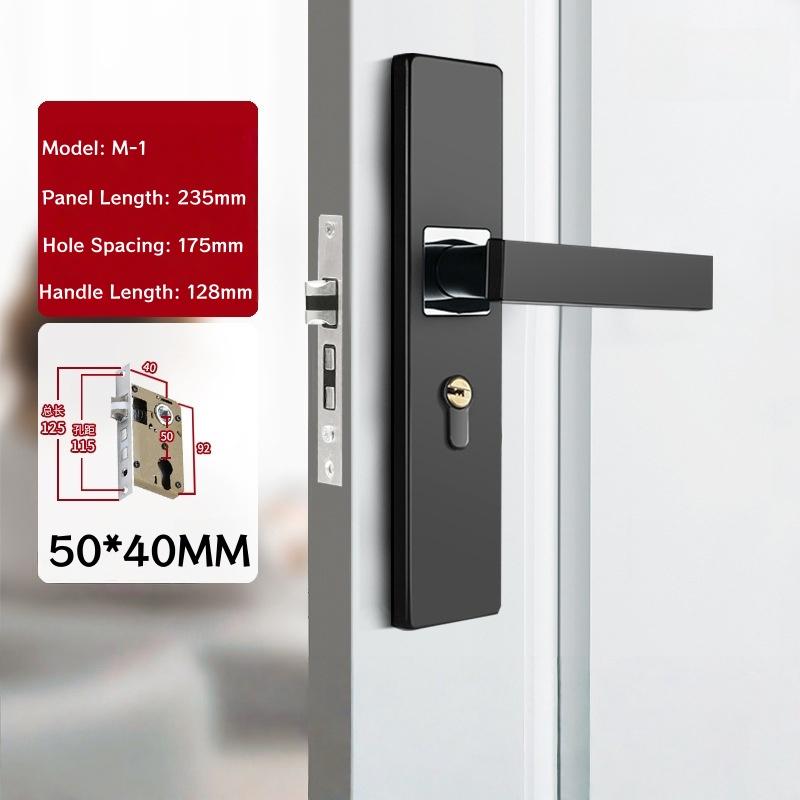 Modern Door Lever Handle With Lock, Keyed Entry, for Interior Doors, Polished Stainless Steel Finish Privacy Door Knob Lock Set