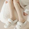 3Pairs Sleeping Coral Fleece Socks Winter Knee High Stockings Cute Floor Plush Socks  Autumn