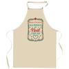 Kitchen Apron - Marie-Christine - Christmas Magic Pattern - Thick Cotton Printed In France - Rectangular