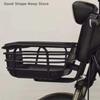 Cesta Frontal para Bicicleta Grande Capacidade Anti-Extrusão Conjunto Material PC Preto Cesta Removível para Bicicleta Elétrica com Tampa