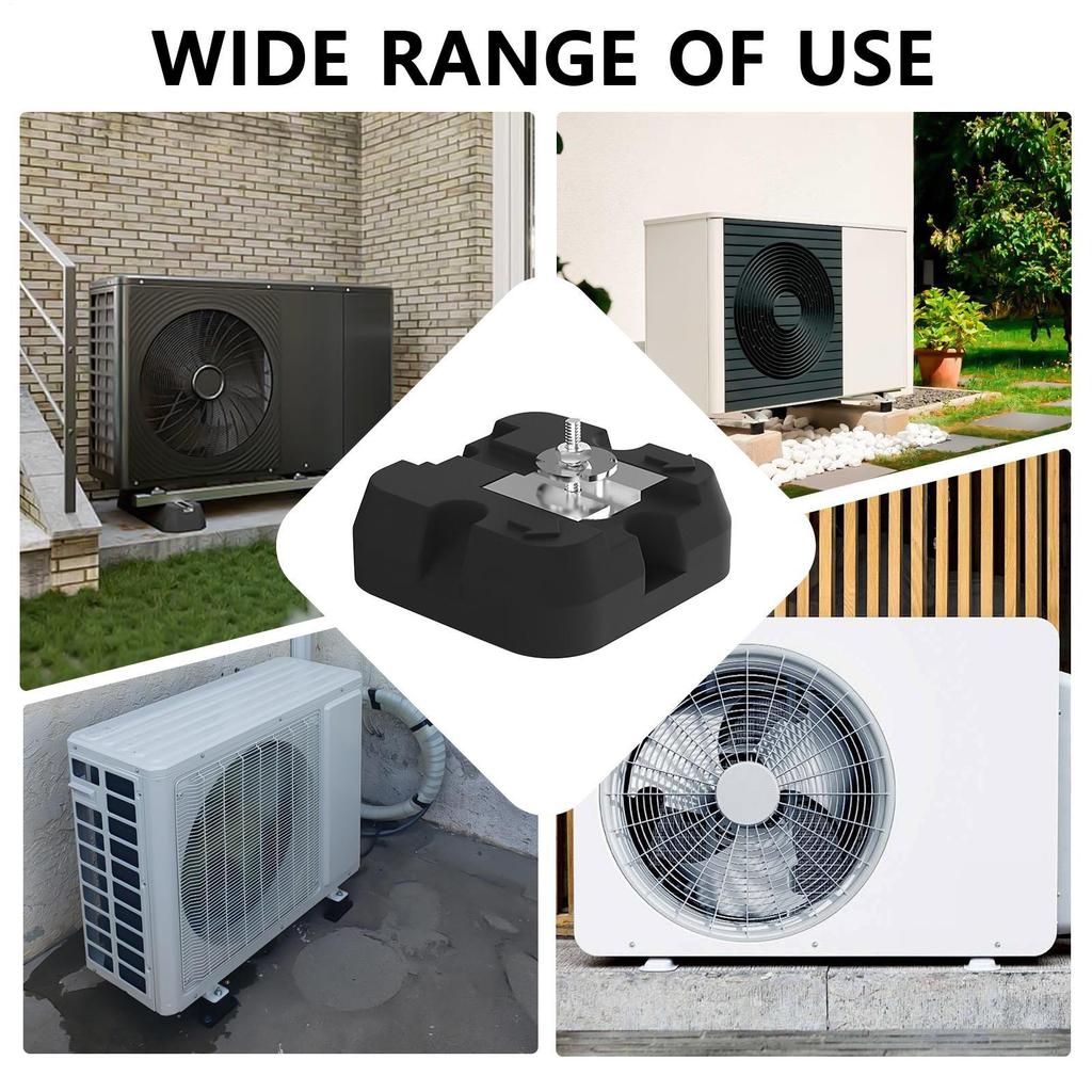 Air Conditioner Bracket Pad Split Air Conditioner Base Pads 4 Pieces Heavy Duty Bracket Mats For 9000-60000 BTU Split System