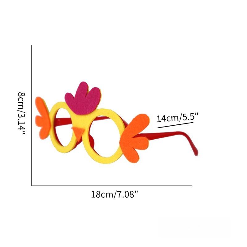 1Pc Easter Decoration Glasses for Children Chick Rabbit Egg Shape Glasses Frame for Easter Party Ornaments DIY Festival Supplies