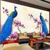 Mural Wallpaper 3d Blue Peacock Oil Painting Living Room Tv Sofa Study Home Decor Classic Wall Papers