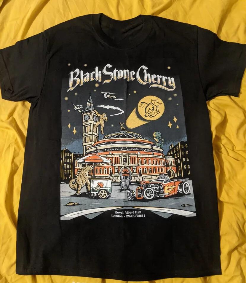 Черный Камень Вишня Подарок для Семьи Черная Футболка Хлопок Унисекс Унисекс Футболка L