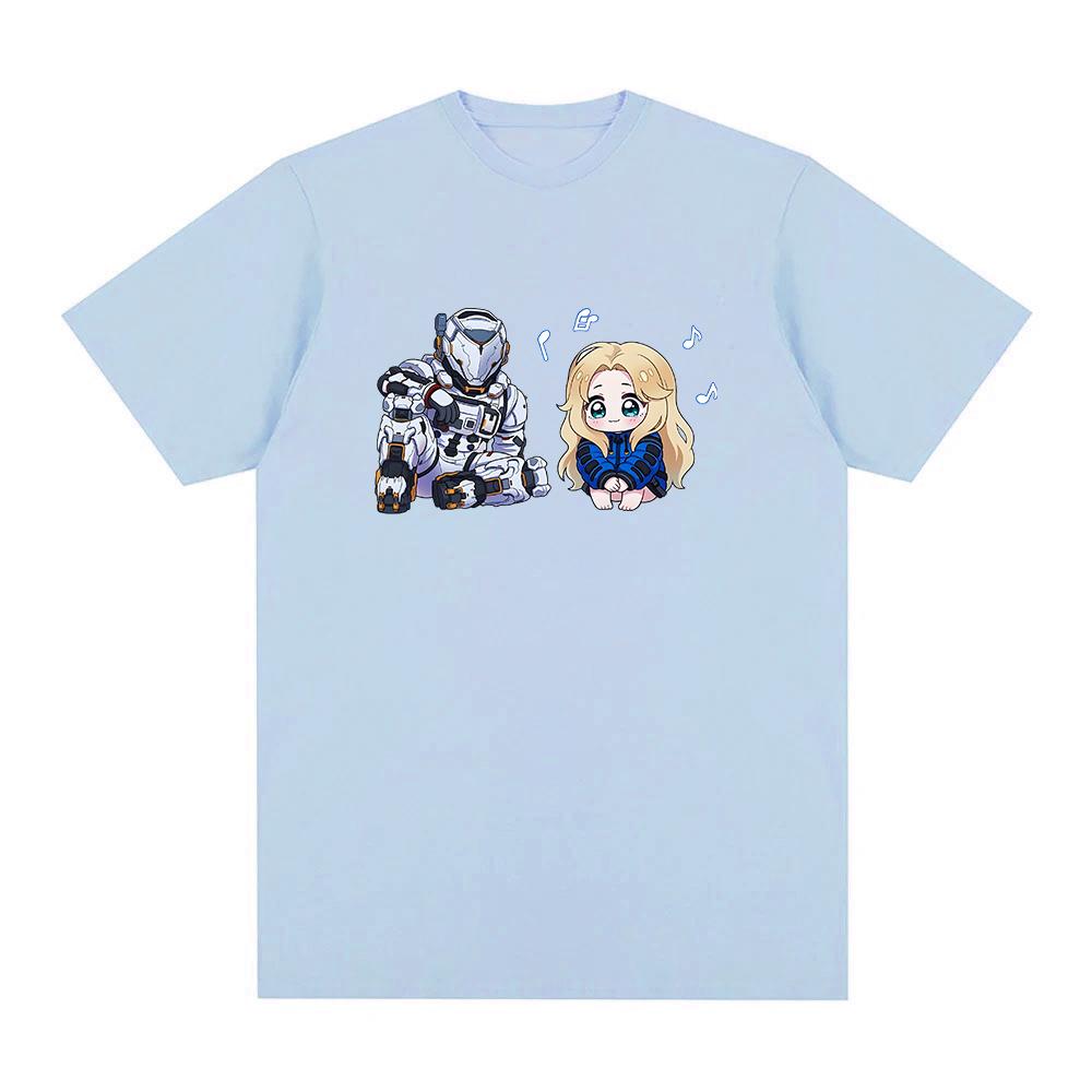 

Pragmata 2026 New Game T-Shirt Diana and Hugh Cartoon Print Clothing Cute Casual Cotton Tee-shirt Summer Short Sleeve Tees XXL