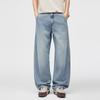 High-end Light-colored Scimitar Jeans Men's Spring New Loose Casual Wide-leg Versatile Trousers Trendy Brand American Style