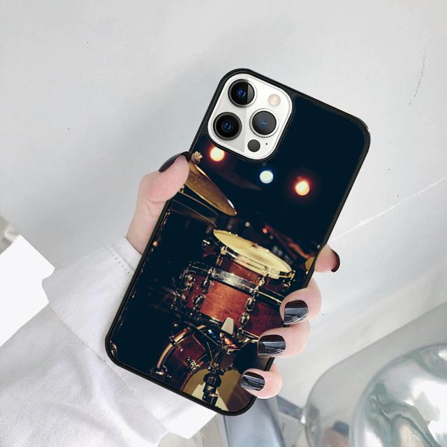 Musical Instrument Drum Phone Case Cover For for iPhone 17 Air 15 16 14 11 12 13 Pro MAX Plus
