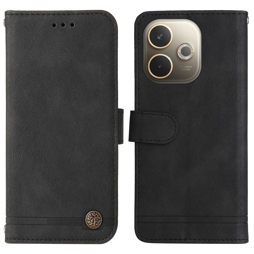 Für Oppo A5 Pro 5G/A5 Vitality Edition Leder-Brieftaschenhüllen Hautgefühl Handyhülle Ständer mit Riemen