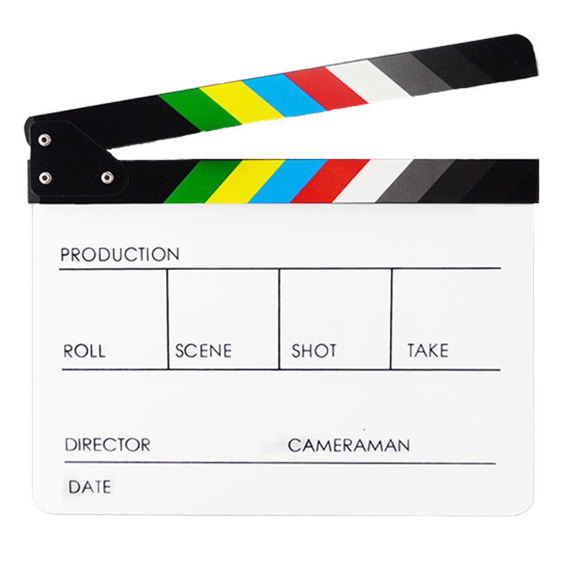 Acrylic Striped Movie Clapperboard Photography Prop