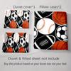 Sports ball pattern. Bedding Duvet cover sets Duvet covers Pillowcases gifts (1 * Duvet Cover 2 * Pillowcases, without duvet insert)